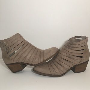 SOLD Carlos Santana Suede Strappy Ankle Booties SZ10